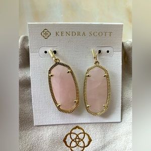 Kendra Scott Rose Quartz earrings